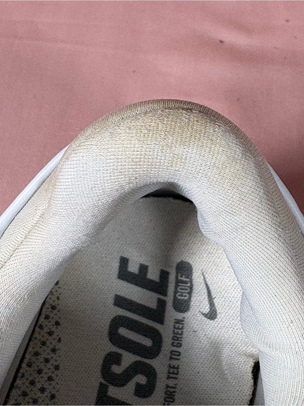 Nike Women's Gray/Pink/White Spiked Zoom Performance Golf Shoes Size 7. 5 - Picture 12 of 16